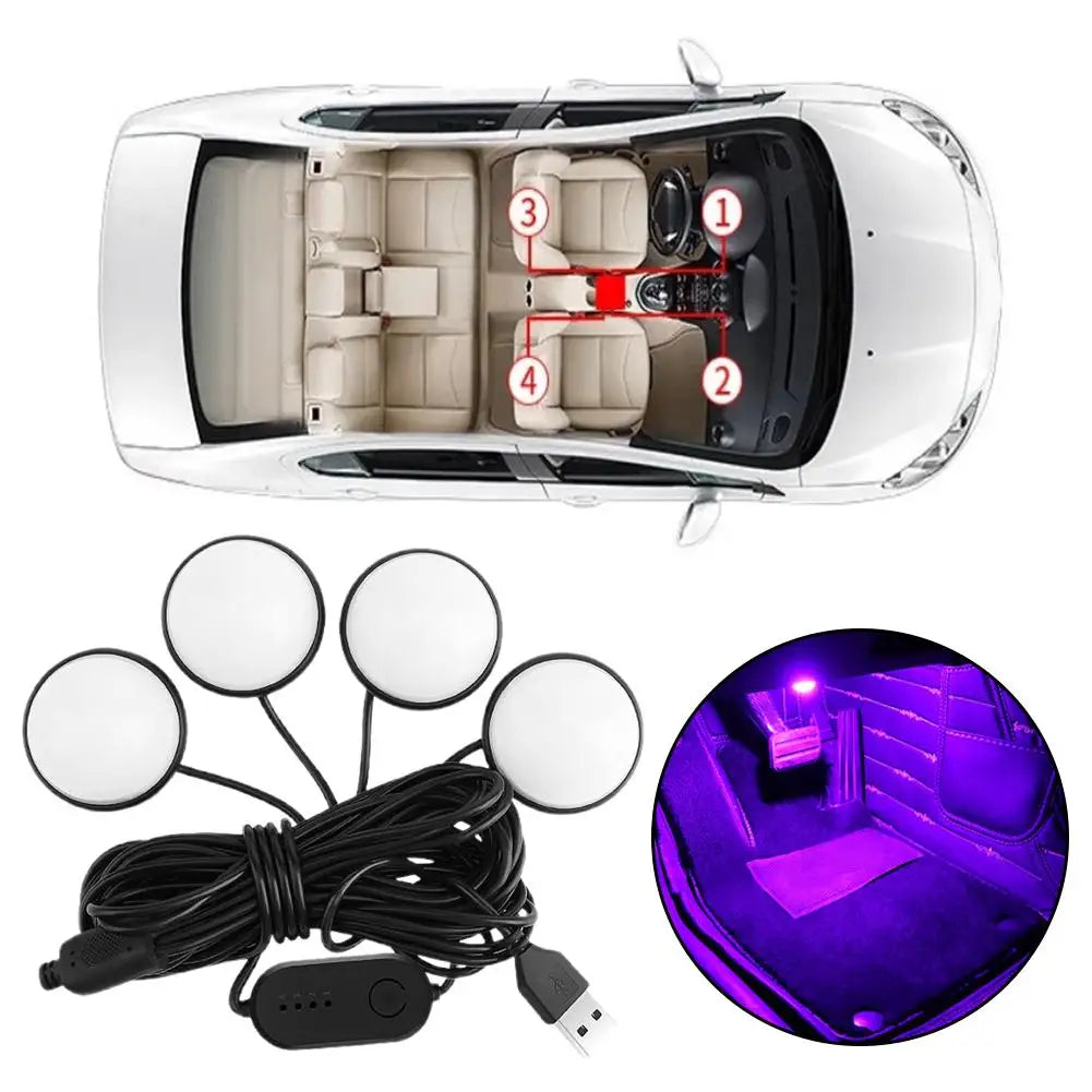 RGB Foot Ambient Night USB Neon Mood Interior Environment