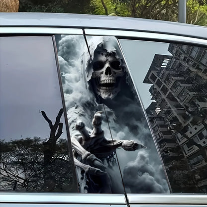 2-piece Set Ghost Skeleton Vinyl Stickers Easy Stick Tear