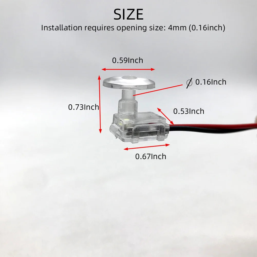 12V 4PCS Door Bowl Concealed Installation Mushroom Head Interior