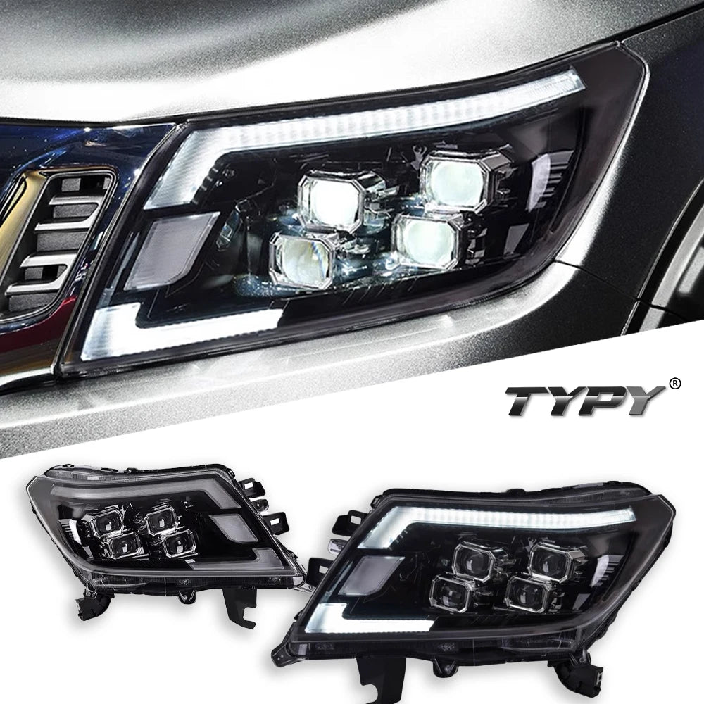 For Nissan Navara Headlight 2014-2022 Upgrade Typy Modified Drl