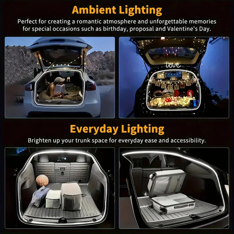 Trunk Lighting Dynamic Flowing Flexible Strip On Off Scanning