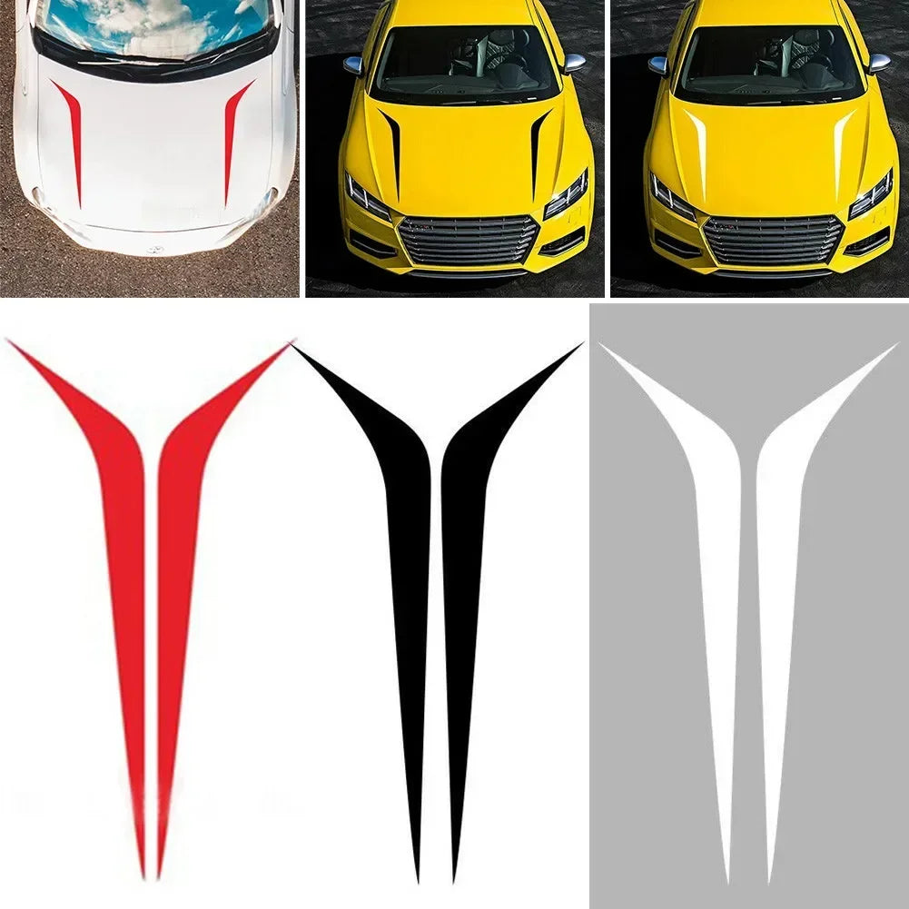 For BMW Honda Toyota Findme 2X Hood Stickers Stripes Sticker