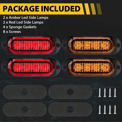 12-24v Side Marker Waterproof Clearance Lamps Indicator Signal