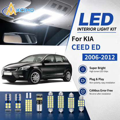 For Kia Ceed Ed 2006-2012 Canbus Kcimo Color Interior Bulb Kit