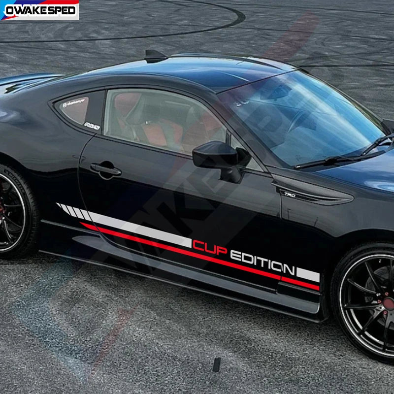 For Toyota 86 Gt Cup Eoition 2PCS Body Door Side Skirt Stickers
