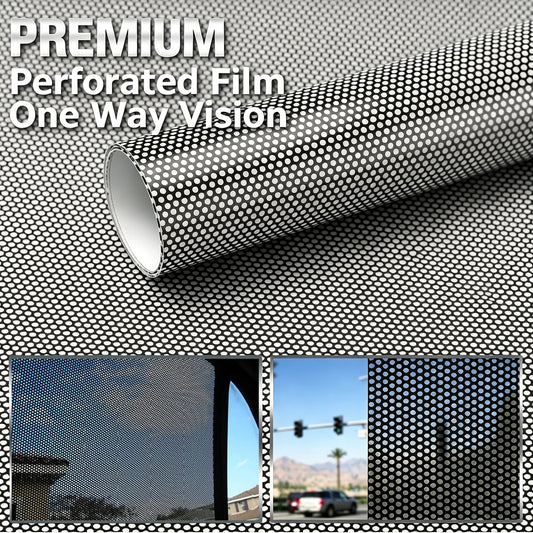For Home Office Glass Door Diy 1roll one-way Perforated Vinyl