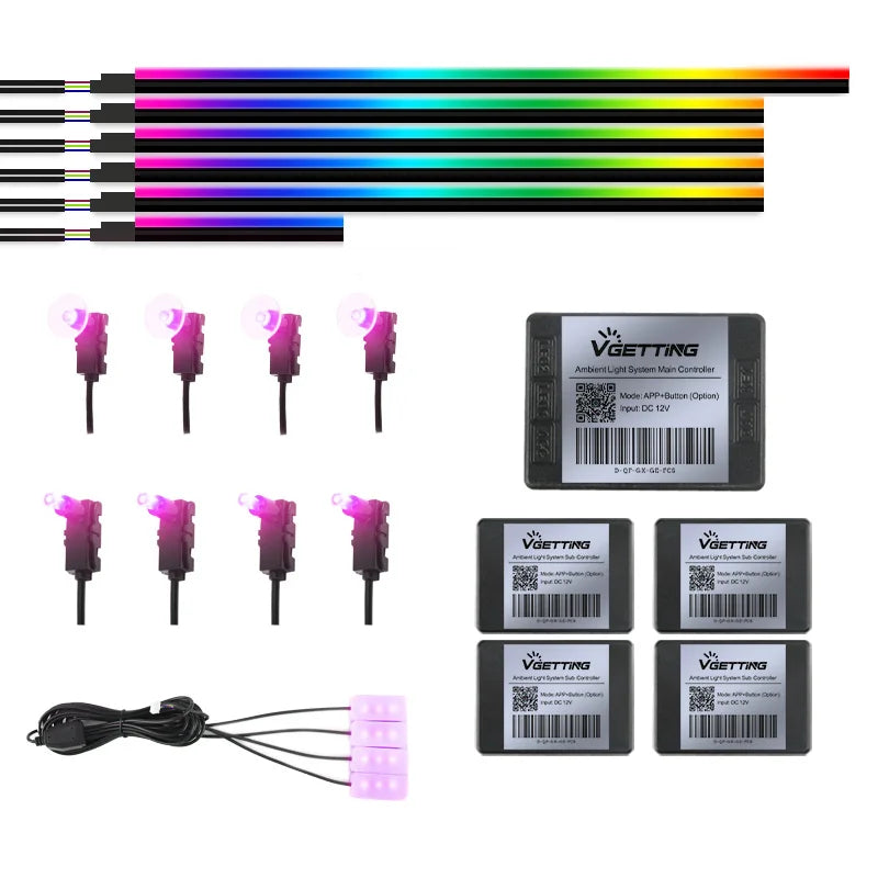 Full Color Streamer Ambient RGB Interior Hidden Acrylic Strip
