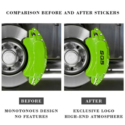 For Audi SQ5 Logo Tire Brake Caliper Sticker Cover Decals Heat