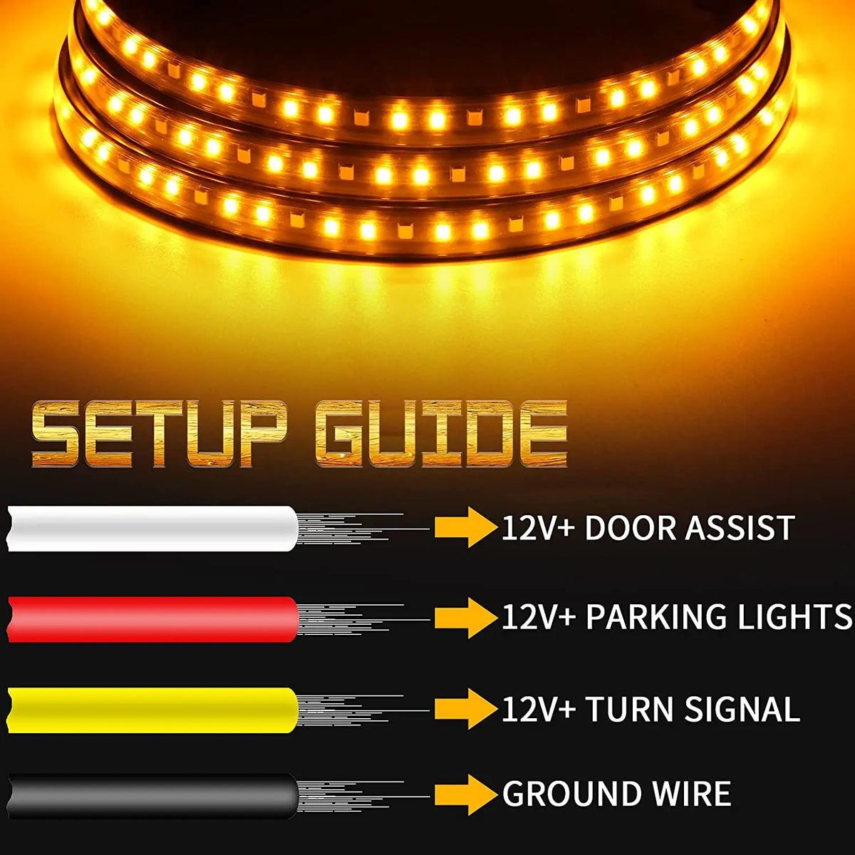 Truck Side Step White Daytime Running Amber Turn Signal