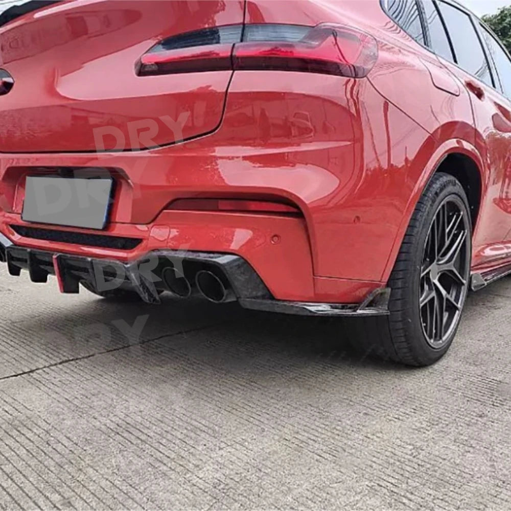For BMW X4 F98 X4M 2019 Carbon Fiber Rear Diffuser Spoiler Side