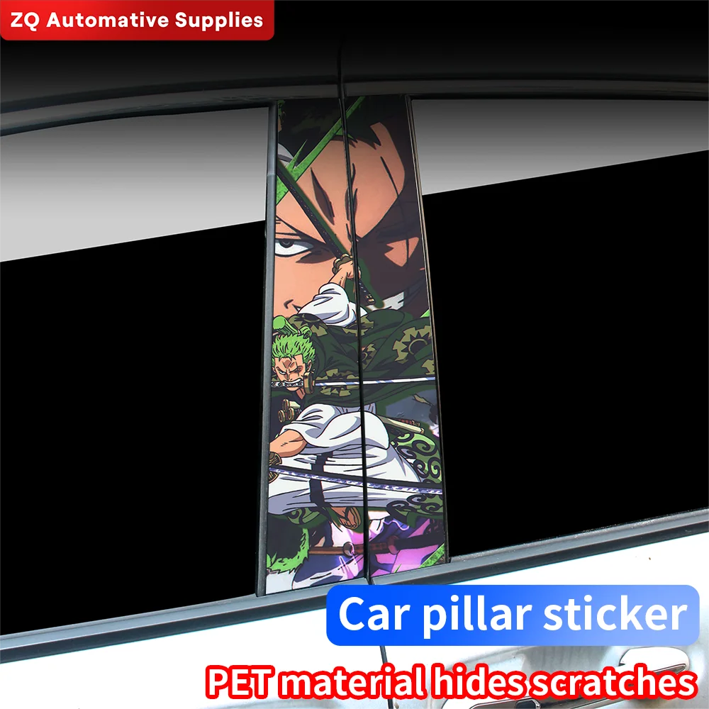 Stickers Zoro Amine b-pillar Vinyl Decal Waterproof Center Pillar