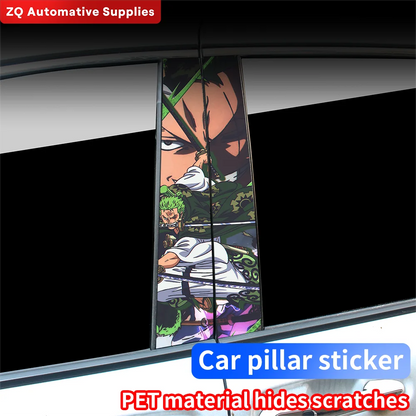 Stickers Zoro Amine b-pillar Vinyl Decal Waterproof Center Pillar