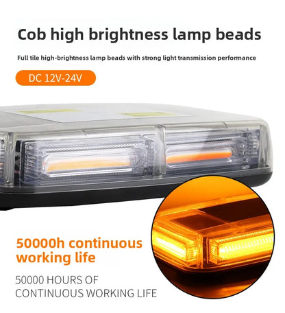 12-24v Cob MINI Short Row Warning Truck Construction Rescue