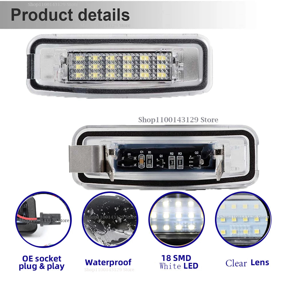For Ford Focus MK1 1998-2005 18-SMD White License Plate Number