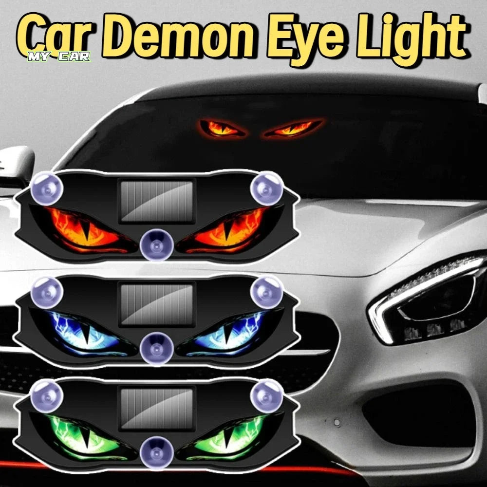 Creative Demon Eye Cool Flashing Solar Warning Dynamic Safety