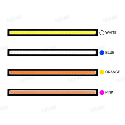 2PCS Ultra Thin Bright Cob Daytime Running Waterproof Night