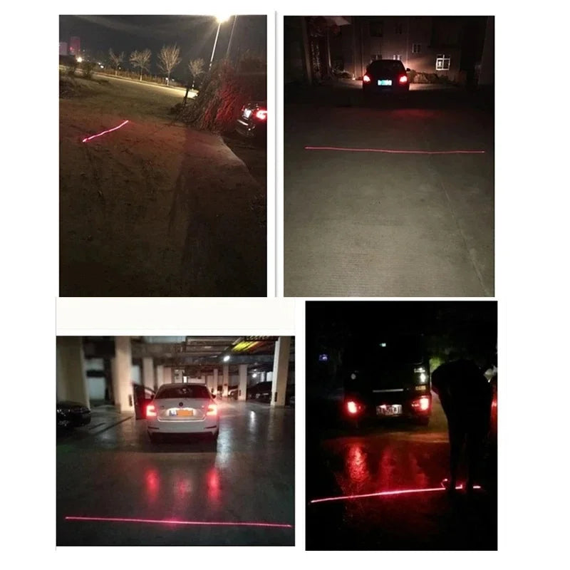 Motorcycle Laser Red Line Anti Collision rear-end Tail Fog
