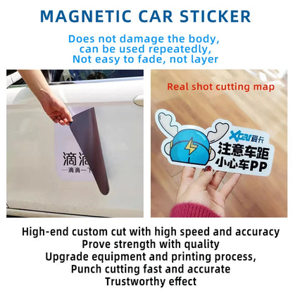 Magnetic Sticker Design Own Custom Business Sign Vinyl Sheets