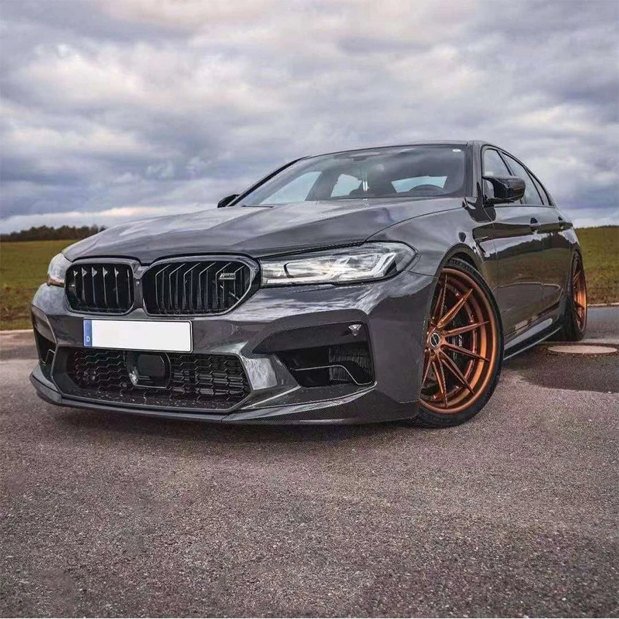 For BMW M5 F90 2021+ Carbon Fiber Front Bumper Diverter Spoiler