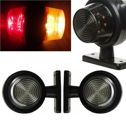 4PCS Red Amber Truck Side Marker Trailer Signal Taillight