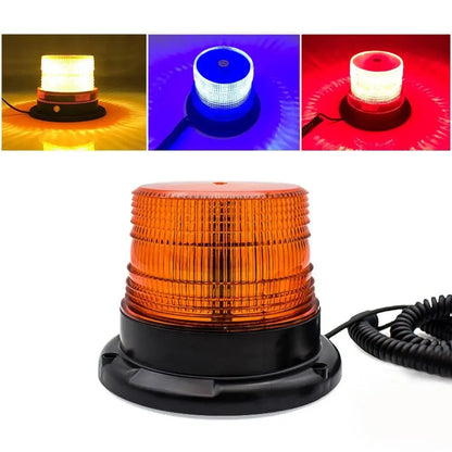 12V 24V Strobe Magnetic Base Flashing Warning Blue Amber