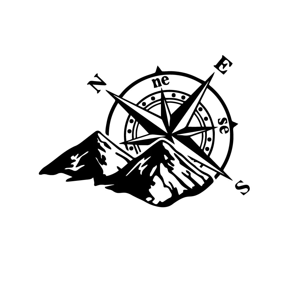 Lykx Adventure Sports Compass Sticker Wrap Vinyl Decal Mountain