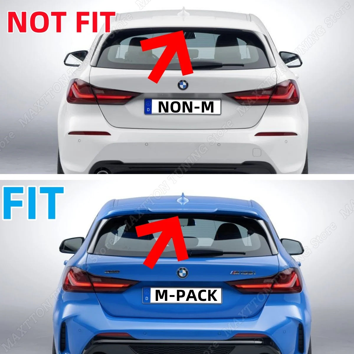 For BMW 1 Series F40 M135I Gloss Rear Roof Lip Spoiler Tail Wing