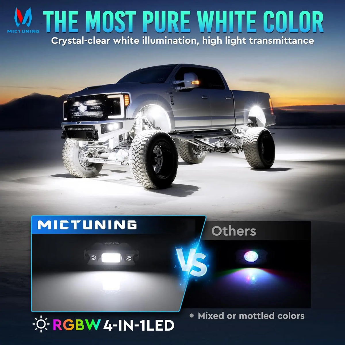 Mictuning 8pods C1 Rgbw Rock Offroad APP Control Underbody