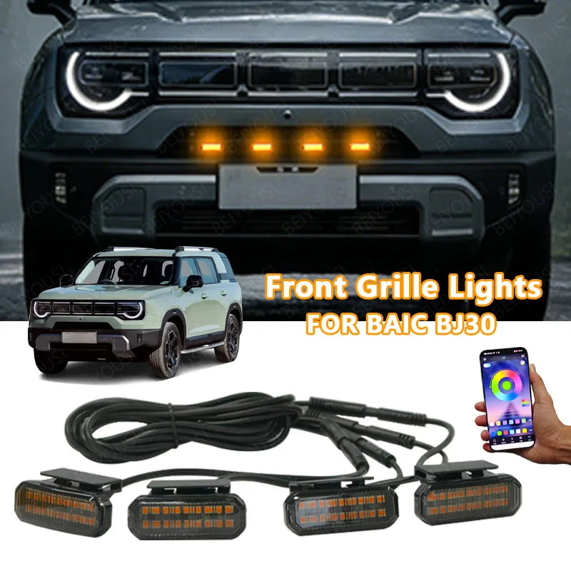 For Baic BJ30 18LED Front Grille Driving Position Daytime
