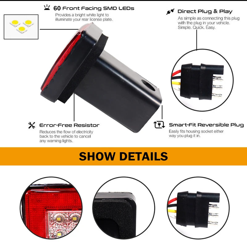 Tail Brake Truck SUV Trailer Class 2-inch Towing Hitch