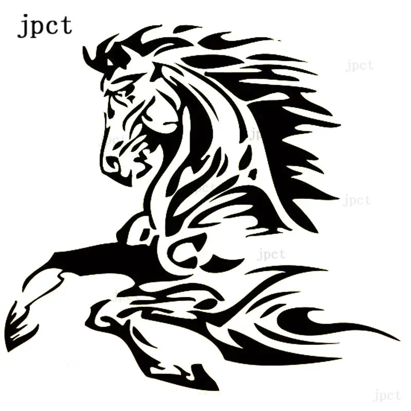 Ctcm 16.6cm 15.4cm Sticker Animal Tattoo Horse Stallion Fashion
