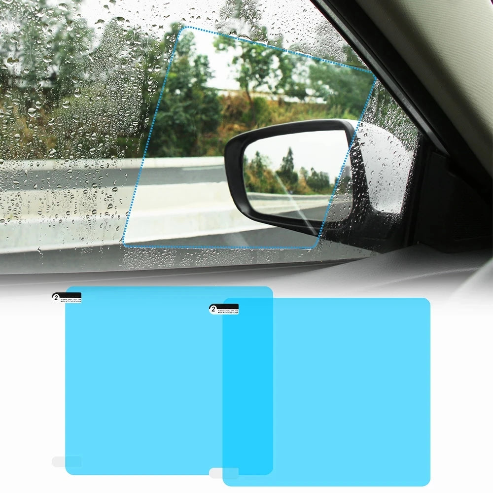 2-8pc Rearview Mirror Protective Film Side Windows Sticker Anti