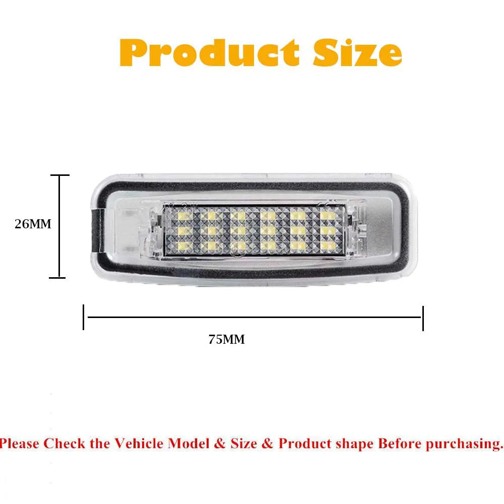 For Ford Focus MK1 1998-2005 18-SMD White License Plate Number