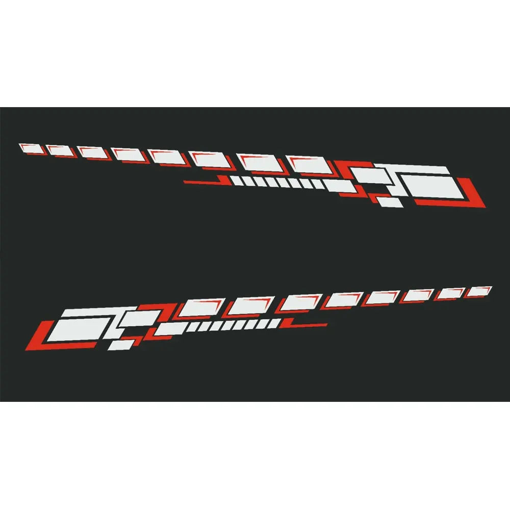 2PCS Side Strips Sticker Sides Decor Tuning Racing ft-027