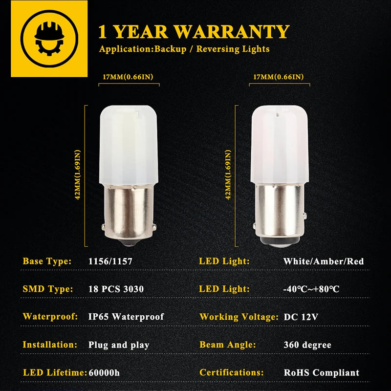2PCS 1156 ba15s P21W 1157 P21 5W bay15d bau15s