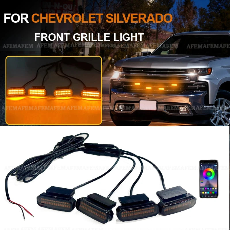 For Chevrolet Silverado Front Grille Daytime Running Wheel