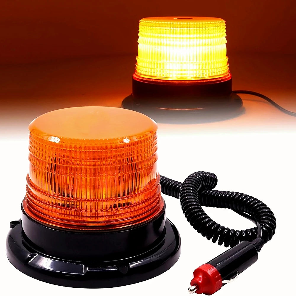 Amber Strobe Circular Flashing Signal Magnetic Roof Emergency