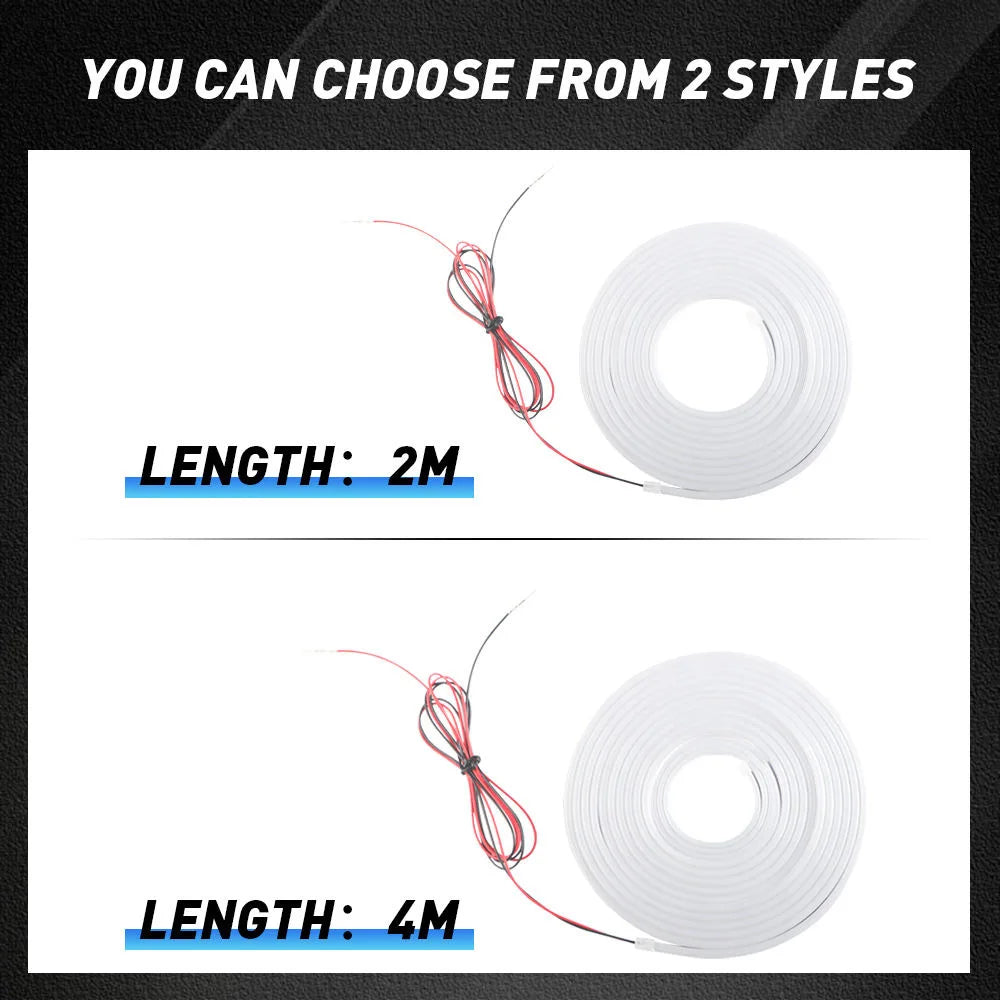12V Rear Trunk Brighten Strip White 2M 4M Modified