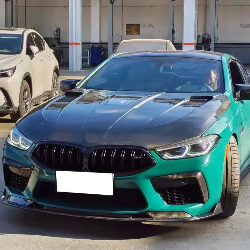 For BMW G14 G15 G16 F91 Real Carbon Fiber Front Bumper Glass