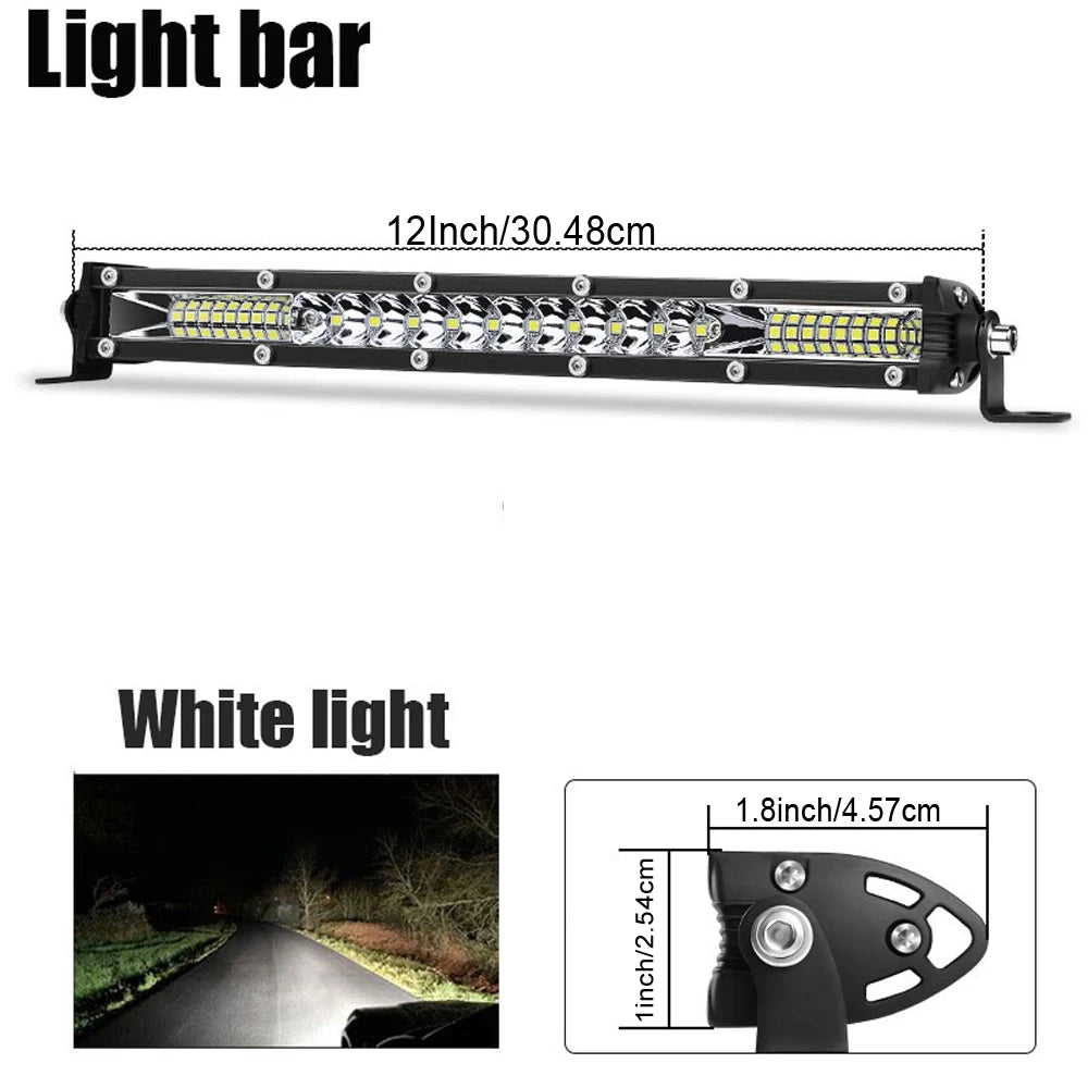 For Tractors Boats Off-Road 4X4 12-inch off-road Bar Single Row