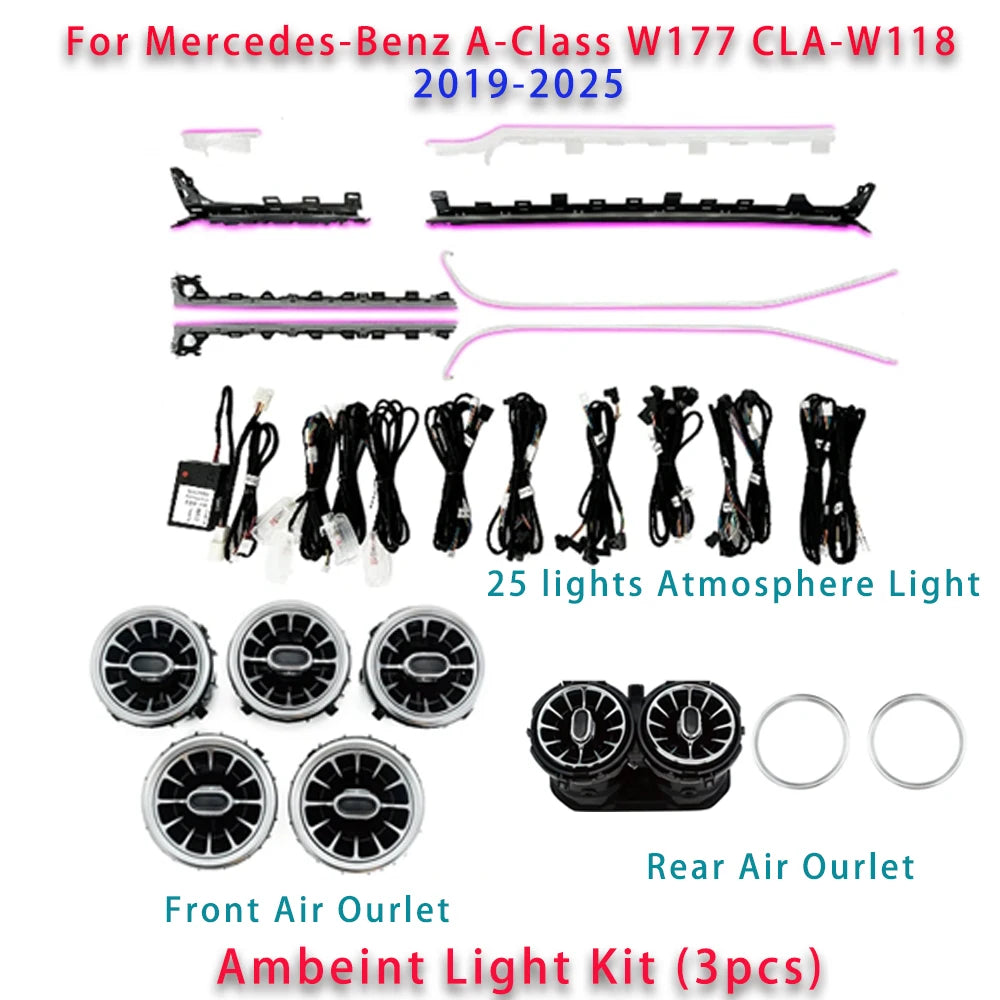 For Mercedes Benz A-class W177 Cla W118 Colors Atmosphere Lhd