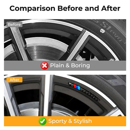 For BMW E46 E90 F30 F10 Wheel Sticker X5 X3 Series