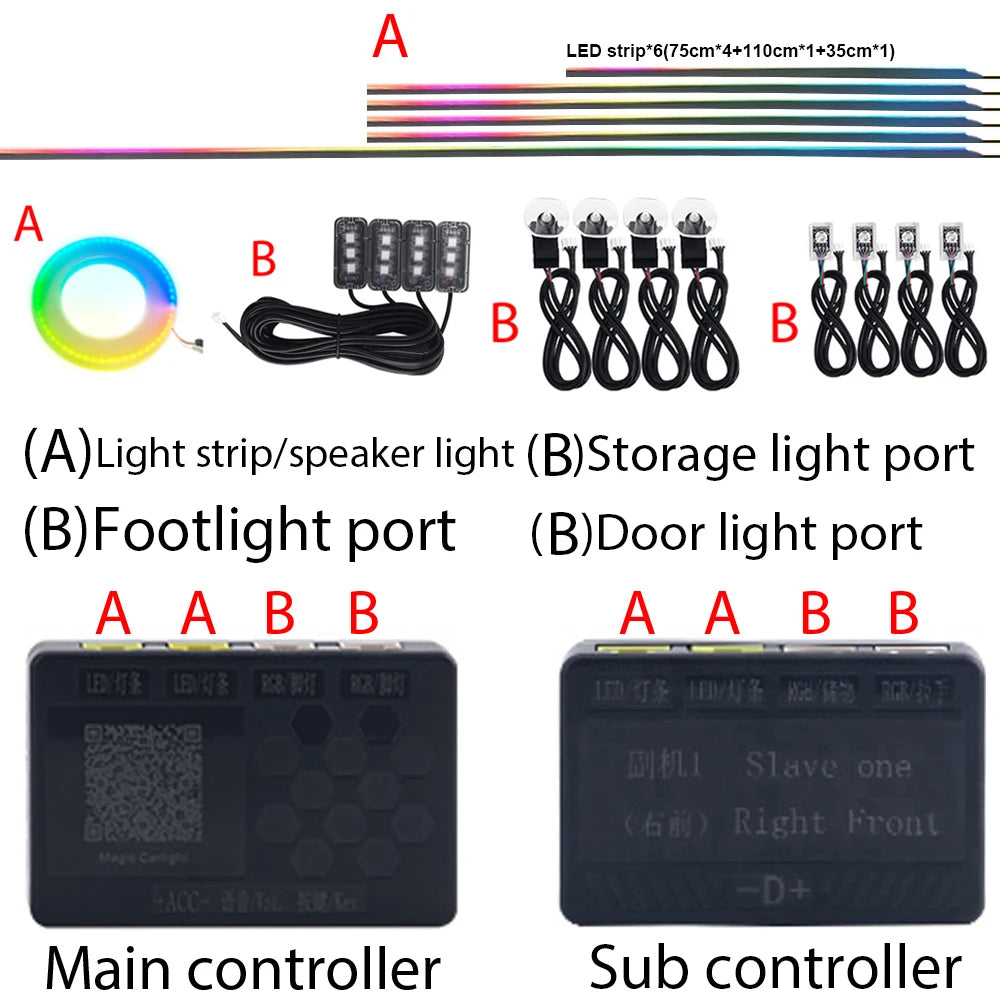 In Dual Zone Symphony Ambient Rainbow Neon RGB Acrylic