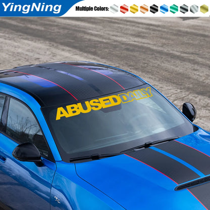 Abused Daily Sticker Funny Jdm Vinyl Windshield Decal Waterproof