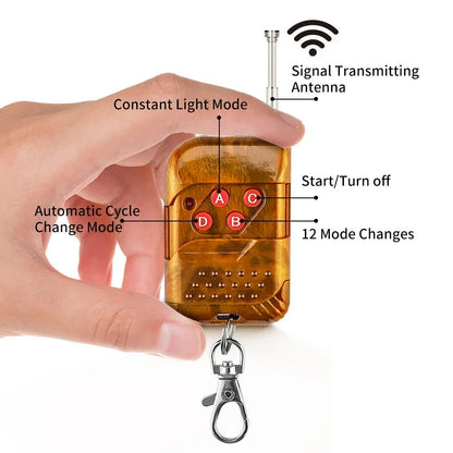 4X6 Flashing Emergency Wireless Strobe Blue Red Amber Warning