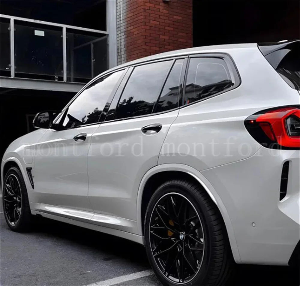 For BMW X3 F25 G01 2011-2024 Black Steel Window Molding Frame