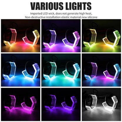 RGB 3inch Bi Projector Shroud Turn Signal APP Control