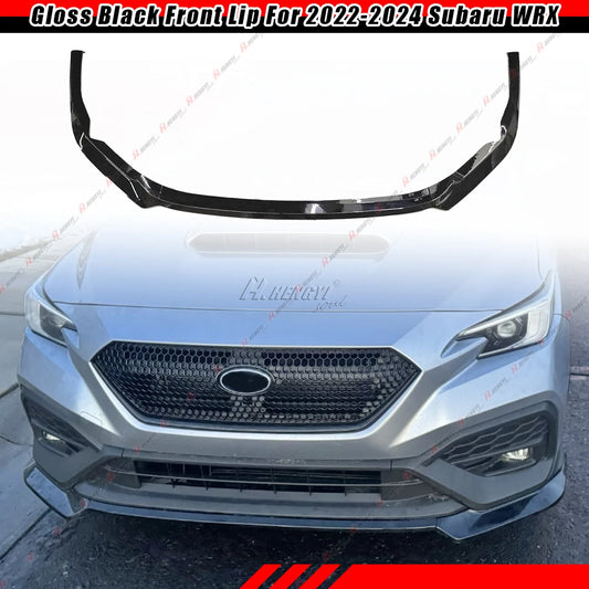 For Subaru Wrx 2022 2023 2024 3PCS Front Bumper Splitter Spoiler