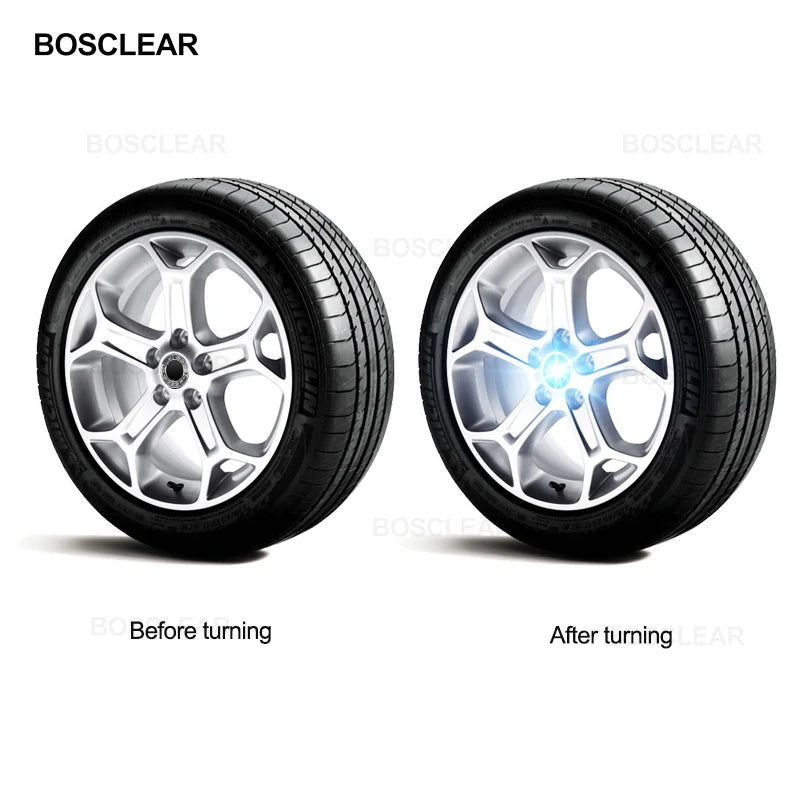 For BMW Benz Audi Kia VW Hub Wheel Caps Center Cover Lighting