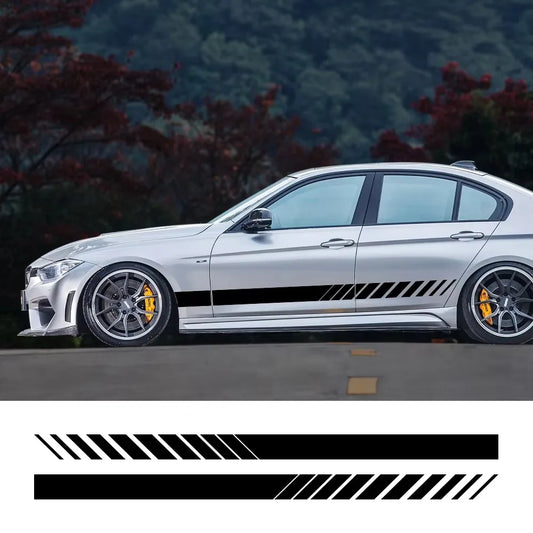 For Audi BMW E39 E46 E91 2PCS Side Door Sticker Body Trim Vinyl